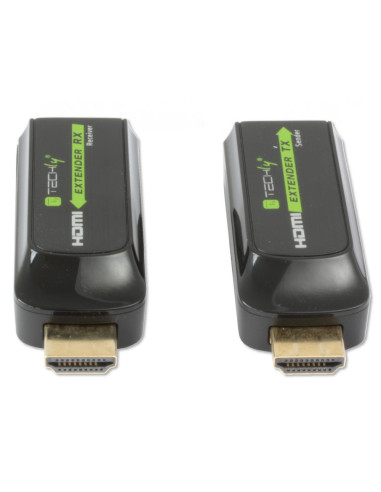 Techly IDATA EXT-E70S moltiplicatore AV Trasmettitore e ricevitore AV Nero