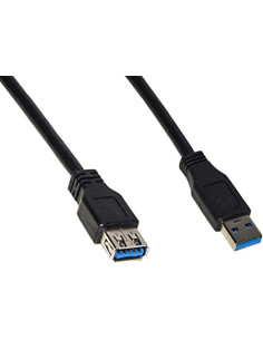 CAVO USB 3.0 A-A 5MT M/F PROLUNGA BK IN RAME