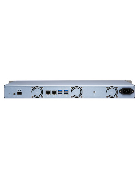 QNAP TS-431XeU NAS Rack (1U) Annapurna Labs Alpine AL-314 8 GB DDR3 0 TB QNAP QTS Nero, Acciaio inox