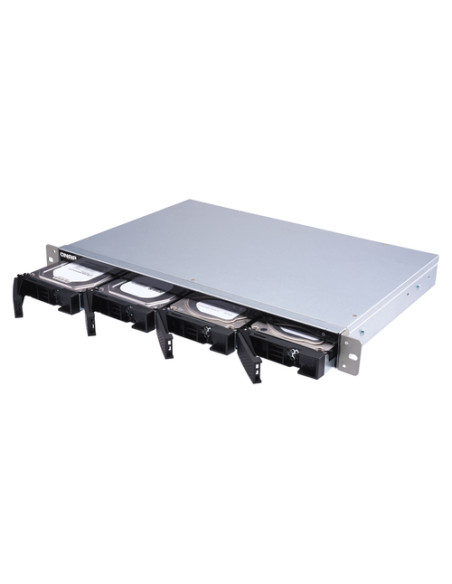 QNAP TS-431XeU NAS Rack (1U) Annapurna Labs Alpine AL-314 8 GB DDR3 0 TB QNAP QTS Nero, Acciaio inox