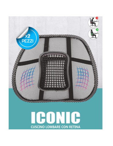 KIT DA 2 PEZZI CUSCINO LOMBARE