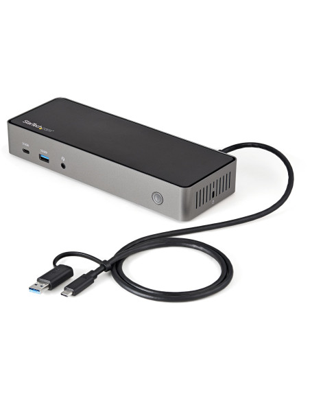 StarTech.com USB-C e USB-A Dock - Docking station universale triplo monitor DisplayPort e HDMI 4K 60Hz - 85W Power Delivery, Hub