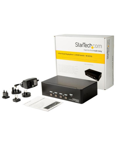 StarTech.com Switch KVM a 4 porte per Dual DisplayPort - 4k 60Hz