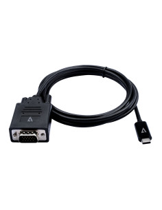 V7 V7UCVGA-2M cavo e adattatore video VGA (D-Sub) USB tipo-C Nero