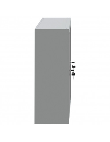 Armadio da Muro  con Pannello Perforato Nero 100x20x55 cm in Acciaio