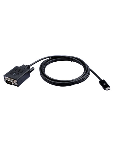 V7 V7UCVGA-2M cavo e adattatore video VGA (D-Sub) USB tipo-C Nero
