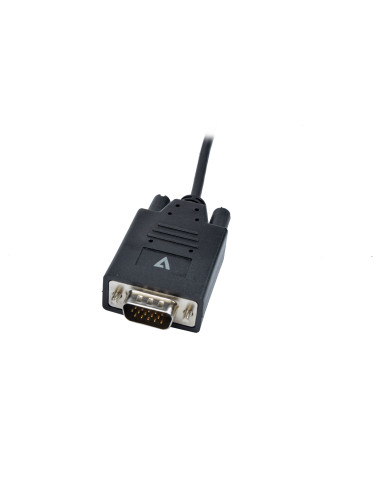 V7 V7UCVGA-2M cavo e adattatore video VGA (D-Sub) USB tipo-C Nero