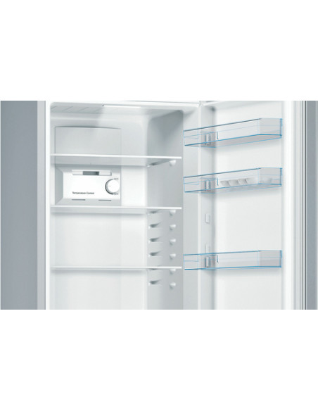 Bosch Serie 2 KGN36NLEA Frigorifero combinato da libera installazione 186 x 60 cm Metal look Classe E