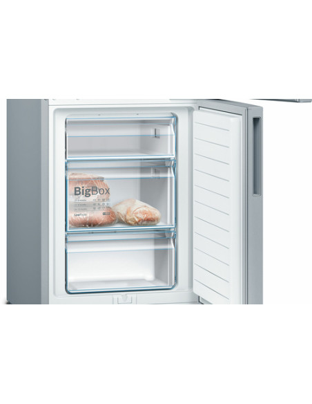 Bosch Serie 4 KGV39VLEAS Frigorifero combinato da libera installazione 201 x 60 cm Metal look Classe E