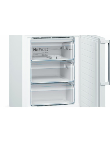 Bosch Serie 4 KGN39VWEQ Frigorifero combinato da libera installazione 203 x 60 cm Bianco Classe E