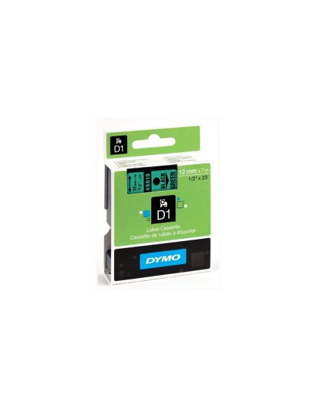 NASTRO D1 12MMX7M NERO/VERDE