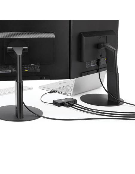 StarTech.com USB 3.0 Mini Dock - Dual Monitor USB-A Docking Station con DisplayPort 4K 60Hz e Gigabit Ethernet - Cavo di 30 cm -