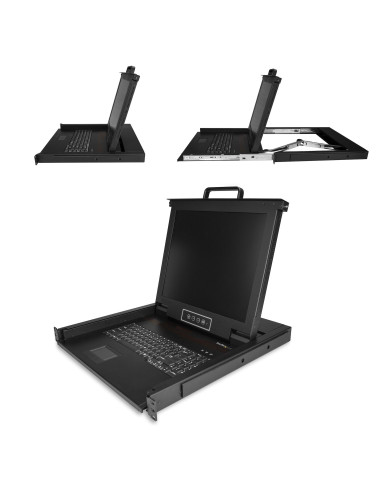 StarTech.com Console KVM per Armadio Rack - Monitor LCD 17" - KVM Switch VGA a 1 porta - Montabile a Rack - Cassetto KVM univers