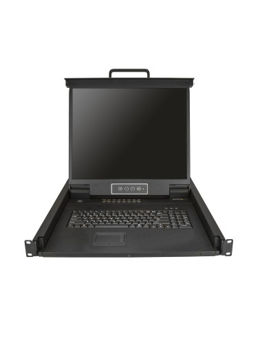 StarTech.com Console KVM per Armadio Rack - Monitor LCD 19" - KVM Switch VGA a 16 porte integrato - Cassetto KVM 1U Montabiole a