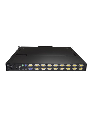 StarTech.com Console KVM per Armadio Rack - Monitor LCD 19" - KVM Switch VGA a 16 porte integrato - Cassetto KVM 1U Montabiole a