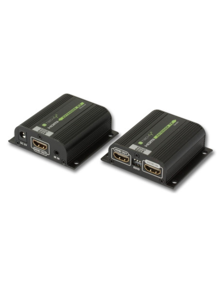 Techly IDATA EXT-E70POED moltiplicatore AV Trasmettitore e ricevitore AV Nero