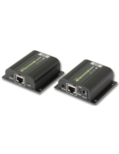 Techly IDATA EXT-E70POED moltiplicatore AV Trasmettitore e ricevitore AV Nero