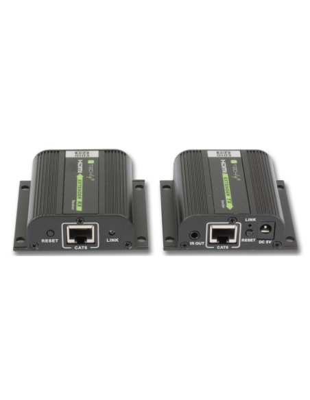 Techly IDATA EXT-E70POED moltiplicatore AV Trasmettitore e ricevitore AV Nero