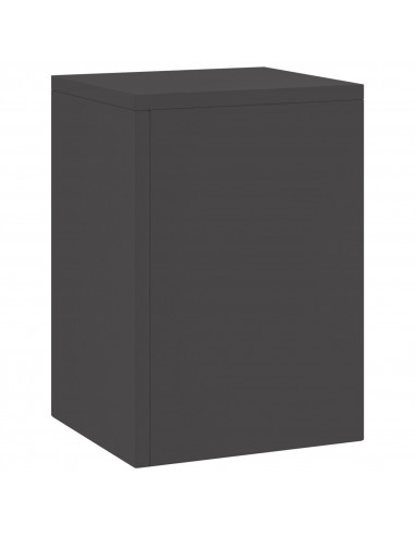 Stands per Piante da Esterno Pilastri 2 pz Nero 24x24x35 cm Acciaio