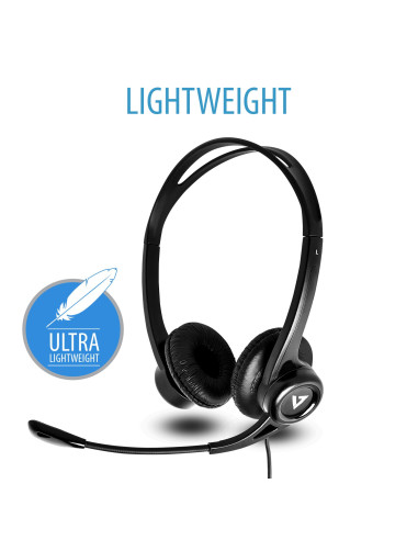 V7 Cuffie stereo USB Essentials con microfono