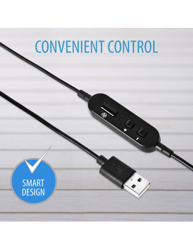 V7 Cuffie stereo USB Essentials con microfono