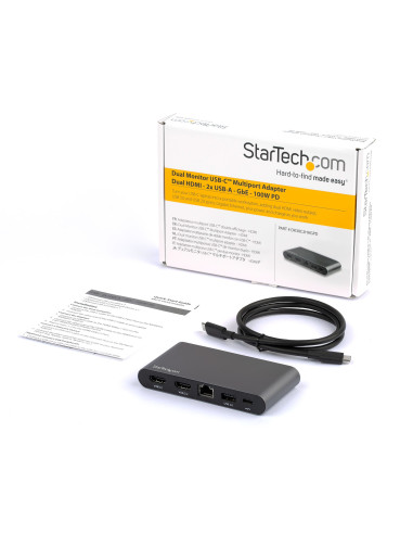 StarTech.com Adattatore Multi-porta USB-C per doppio monitor - 2 x 4K HDMI - 100W PD 3.0
