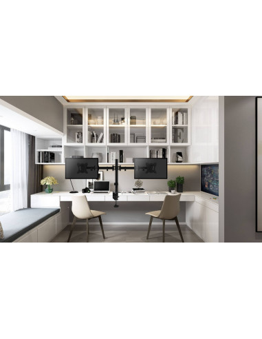 Equip Staffa di montaggio da tavolo articolata per doppio monitor da 13” a 27”