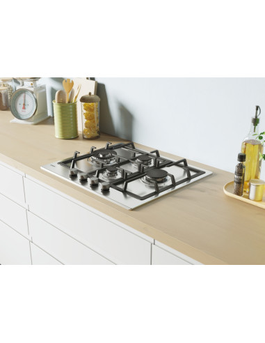 Candy Idea CHG6D4WX Acciaio inox Da incasso 60 cm Gas 4 Fornello(i)