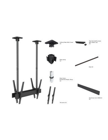 Multibrackets 6249 Supporto per display espositivi 2,54 m (100") Nero