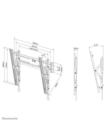 Neomounts NM-W345BLACK Supporto TV a parete 32-55" - inclinabile