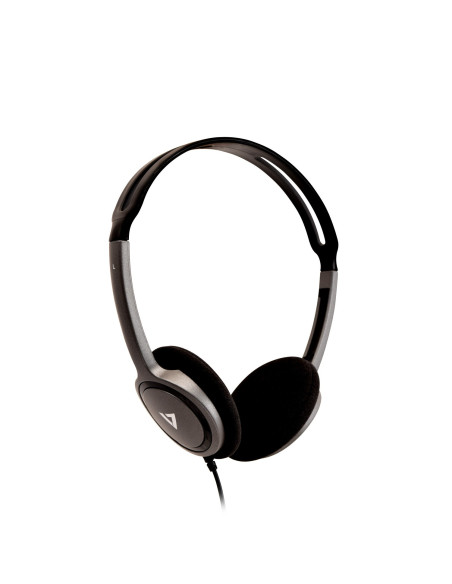V7 HA310-2EP cuffia e auricolare Cuffie Cablato A Padiglione MUSICA Nero, Argento