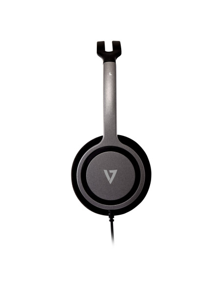 V7 HA310-2EP cuffia e auricolare Cuffie Cablato A Padiglione MUSICA Nero, Argento