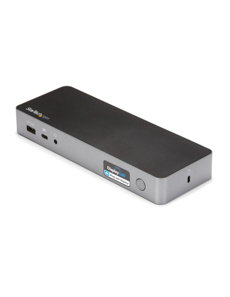 StarTech.com Docking station USB-C e USB-A - Docking station universale per portatili, doppio 4K DP e HDMI, 60W PD, Mac/Windows/