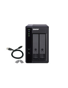QNAP TR-002 contenitore di unità di archiviazione Box esterno HDD/SSD Nero 2.5/3.5" 2