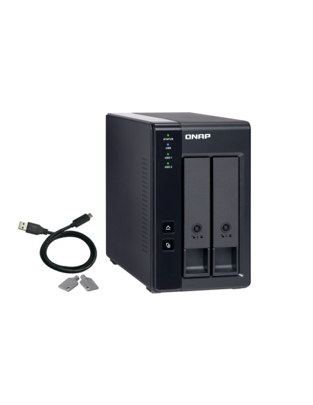 QNAP TR-002 contenitore di unità di archiviazione Box esterno HDD/SSD Nero 2.5/3.5"