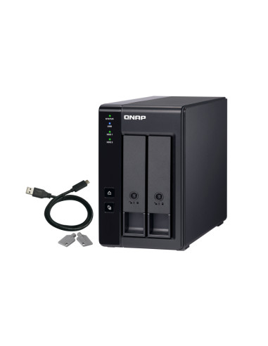 QNAP TR-002 contenitore di unità di archiviazione Box esterno HDD/SSD Nero 2.5/3.5"