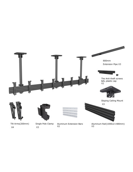 Multibrackets 5679 Supporto per display espositivi 106,7 cm (42") Nero