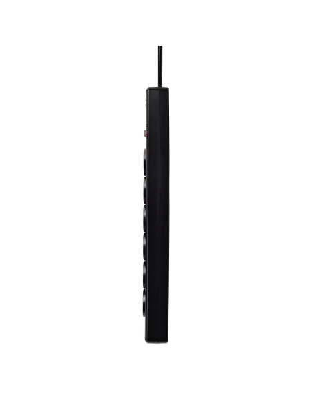 V7 Stabilizzatore di tensione a 6 prese Schuko casa/ufficio, cavo di 1,8 m, 1050 joule, nero