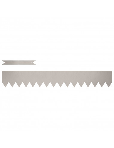 Borders per Prato  20 pcs 100x0,5x15 cm Acciaio Inossidabile