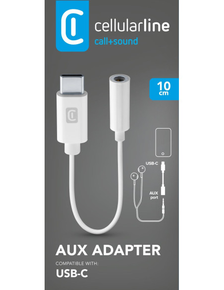 Cellularline MUSIC ENABLER TYPE-C Adattatore audio per jack 3.5 mm