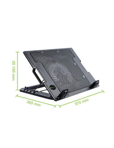 Techly Supporto per notebook fino a 17.3" con sistema di raffreddamento
