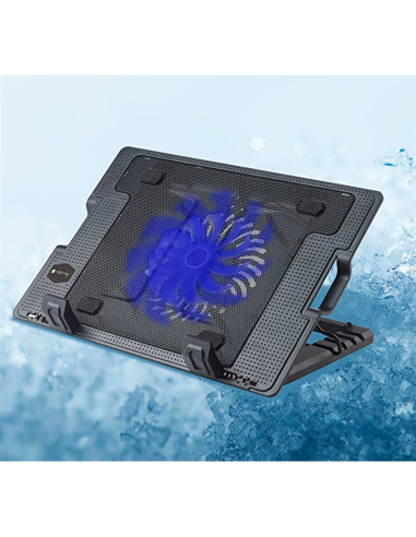 Techly Supporto per notebook fino a 17.3" con sistema di raffreddamento