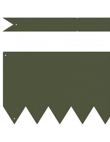 bordure da giardino  20 pz Verde oliva 100x0,5x20 cm Acciaio