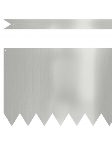 Bordure per prato 20 pezzi 100x0,5x30 cm Acciaio zincato