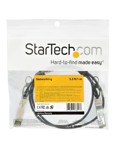 StarTech.com Cavo Twinax con collegamento diretto SFP+ compatibile con Dell EMCDAC-SFP-10G-1M - 1 m