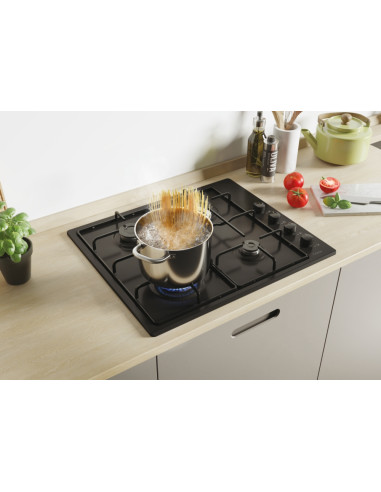 Candy Idea Piano Cottura CHW6LBB a Gas 4 Fuochi Gas Colore Nero