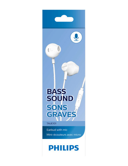 Philips TAUE101WT Auricolare Cablato In-ear Musica e Chiamate Bianco