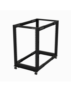 StarTech.com Server Rack a 4 Montanti 18U Open Frame, Armadio Rack di Rete 19" con Ruote, piedini di livellamento/montaggio a pa