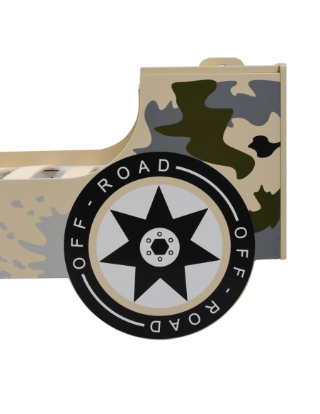Letto Bimbo Fuori Strada 90x200cm Camouflage