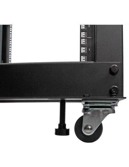 StarTech.com Server Rack a 4 Montanti 8U Open Frame, Armadio Rack di Rete 19" con Ruote, piedini di livellamento o montaggio a p